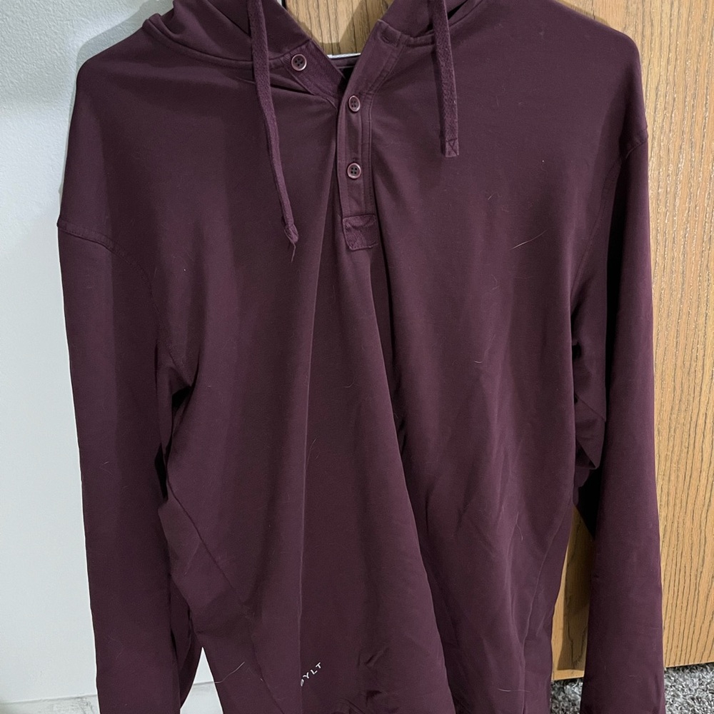 Men's Burgundy Hoodie Shirt